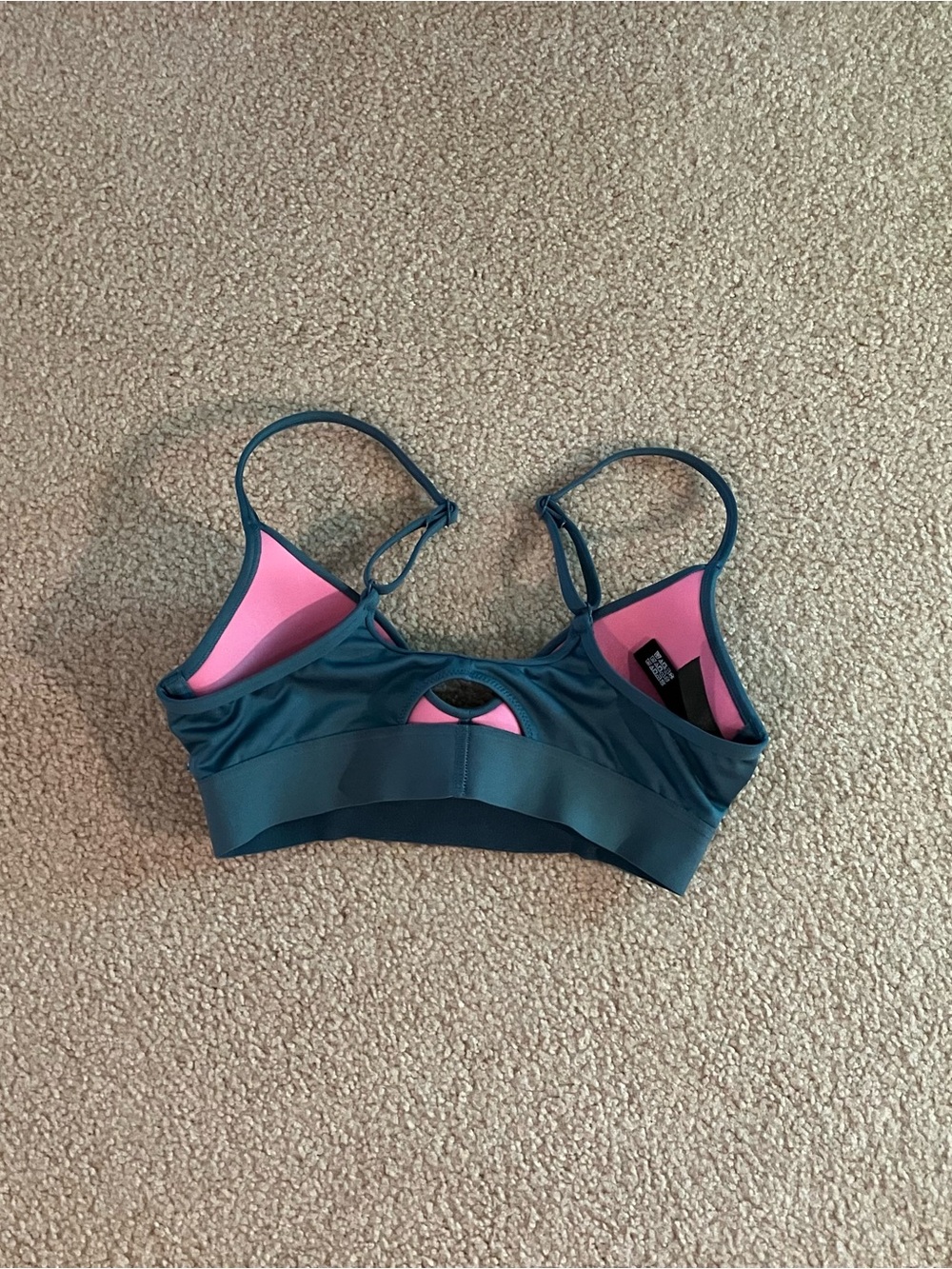 PINK Sport Victoria's Secret Teal Push Up Bikini Top Gym to Swim - Picture 2 of 3
